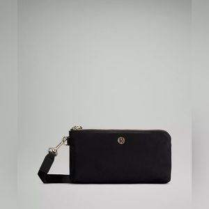 Lululemon Black and Gold Wallet Wristlet